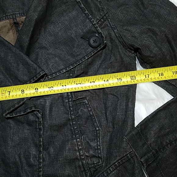 CAbi Waxed Linen Ruffle Moto Jacket - Picture 7 of 8